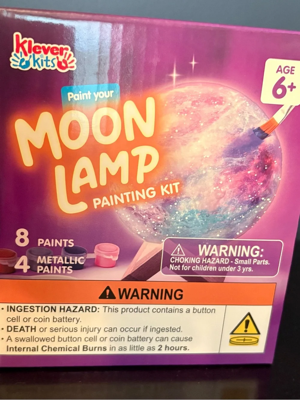 Paint Your Moon Lamp Painting Kit - Purple Blue Galaxy